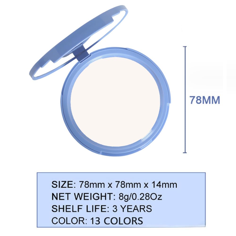 Kaely Oil Control Face Pressed Powder, Perfection Matte Compact Powder, Long Lasting Waterproof Finishing Powder Makeup, polvo compacto de maquillaje, Lightweight, Vegan, 23AD White