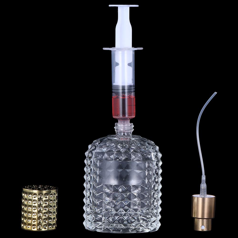 2 Pack 50ml Thick Clear Glass Fine Mist Spray Scent Aftershave Luxury Perfume Bottles Empty Atomizer Spray Bottle with 4 kinds of perfume dispenser (Silver cap and Gold cap)