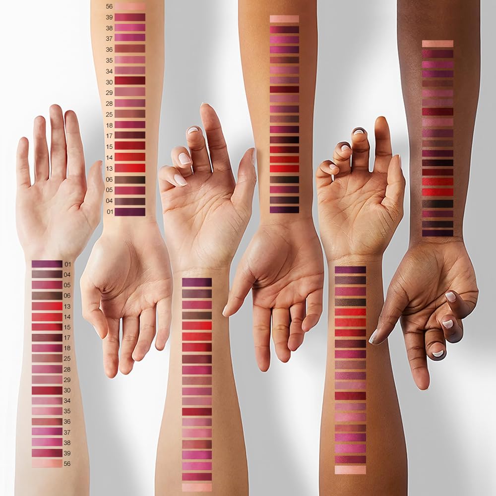 evpct 1Pcs Hot Pink Matte Lip Liner and Liquid Lipstick Stain Makeup Set for Women, Rose Pink Long Lasting Smudge Proof Lipstick labiales matte mate larga duracion listip 24 hours originales, 38#