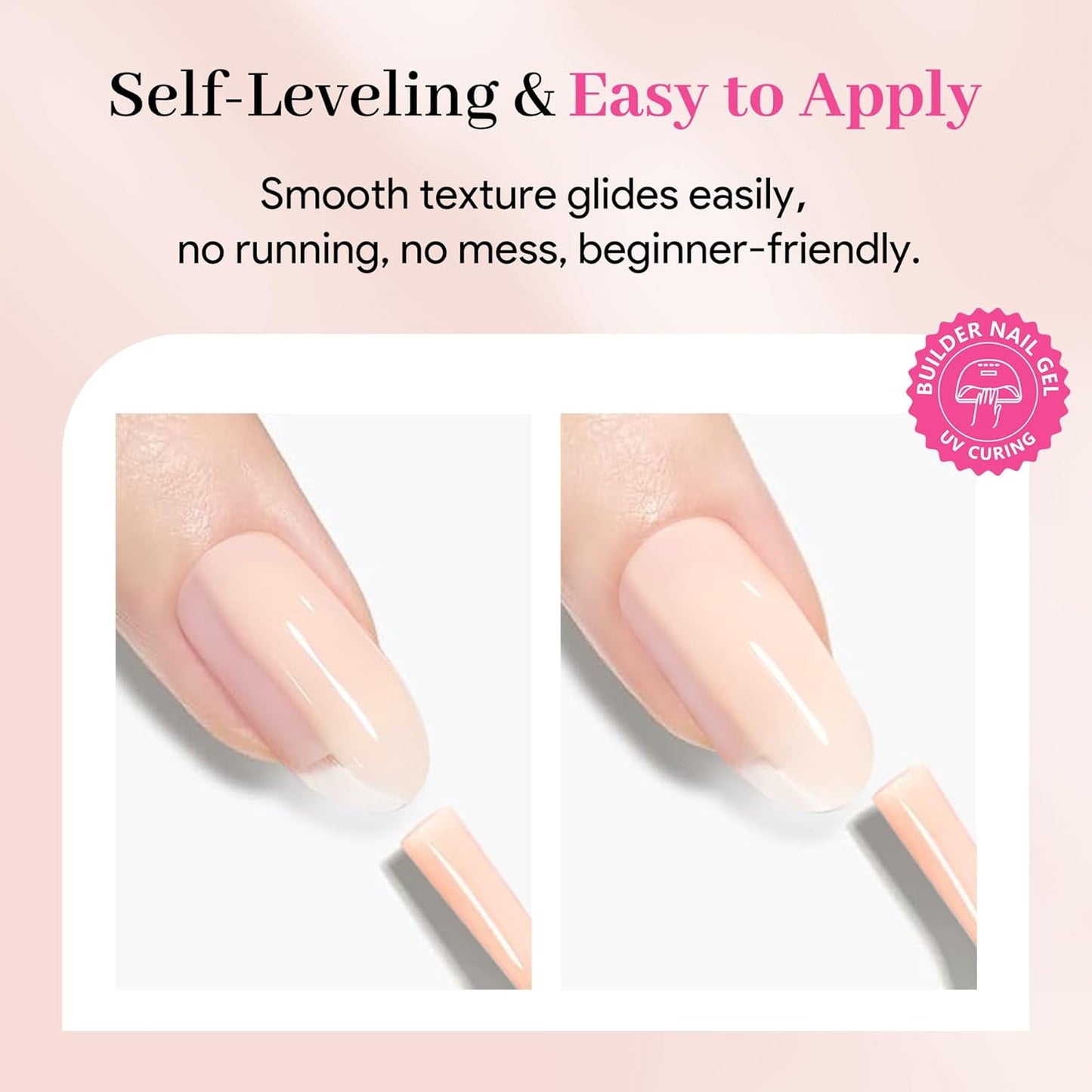 Builder Nail Gel Polish, 8-in-One Building Strengthener Apex Enhancement Extension Hard Jelly Nude Gel Polish LED Lamp Cured Rubber Base Coat for DIY Manicure Home Beauty Gifts for Women