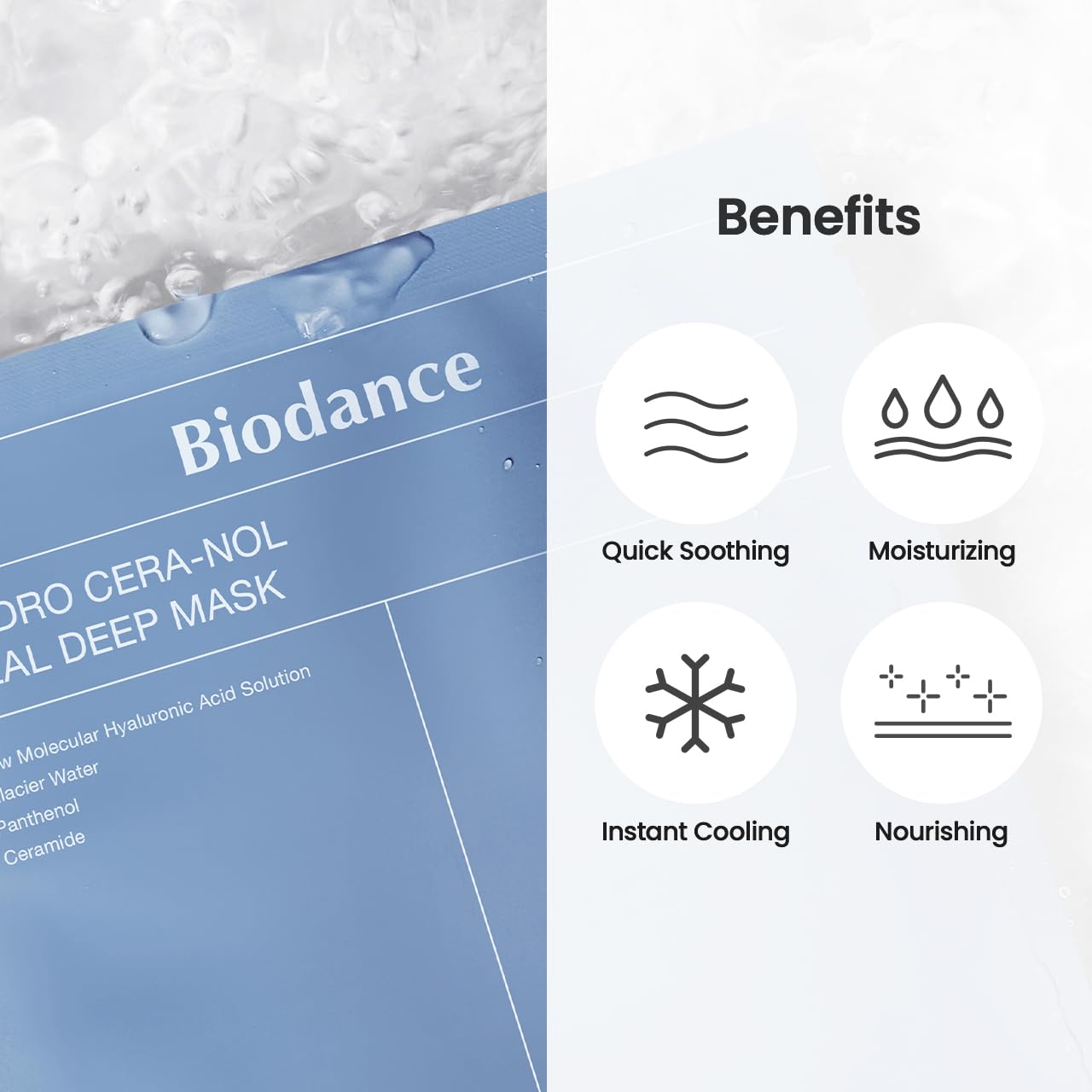 BIODANCE Best Mask Duo: Bio-Collagen & Hydro Cera-nol Real Deep Mask, Firming, Hydrating, Gel Face Mask Bundle for Glass Skin, Korean Skincare Set