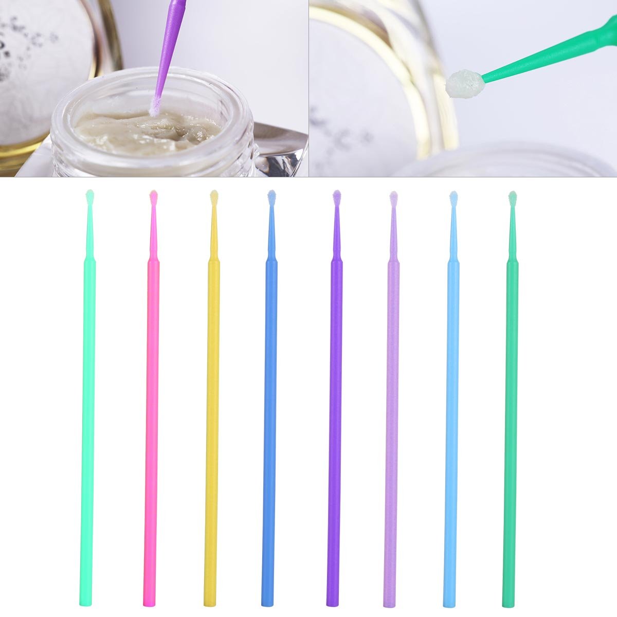 800 PCS Disposable Micro Brushes Applicator, Micro Swabs Mascara Wands for Eyelash Extensions Tbestmax
