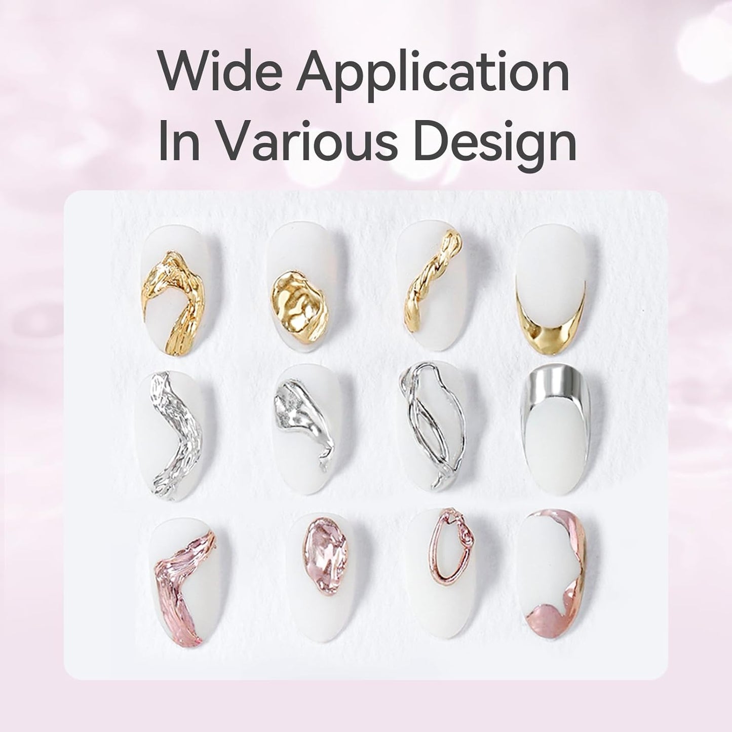 Born Pretty Top Gel for Chrome Nail Powder, 15ml Top Gel for Metallic Gel Nail Polish, Shine Finish and Long Lasting, Soak Off Nail Lamp Gel Nail Art Design