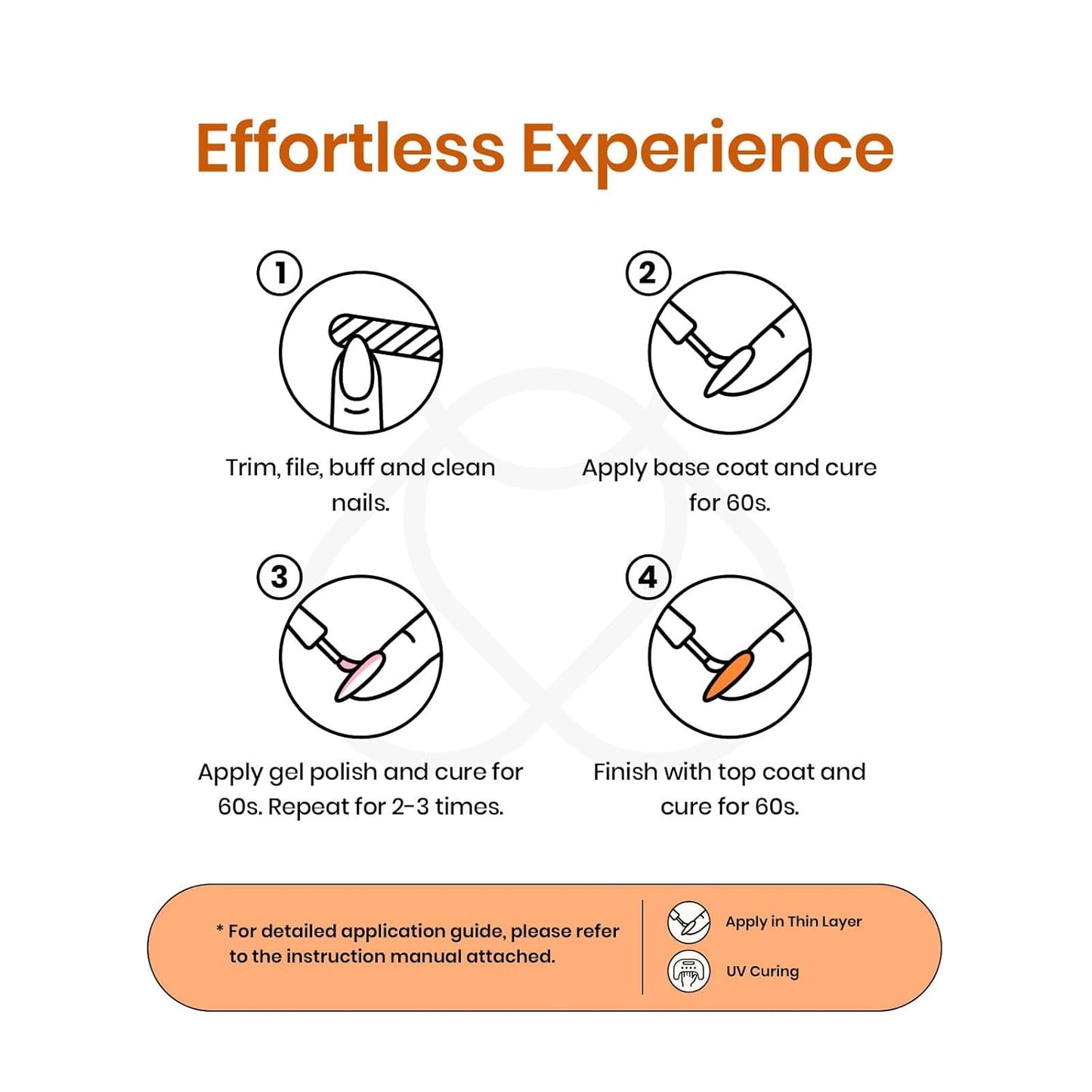 Beetles Burnt Orange Gel Nail Polish, 15Ml Light Persimmon Polish Orange Nail Polish Gel Tropical Soak Off Uv Led Nail Lamp Manicure Salon Diy at home Gift for Women