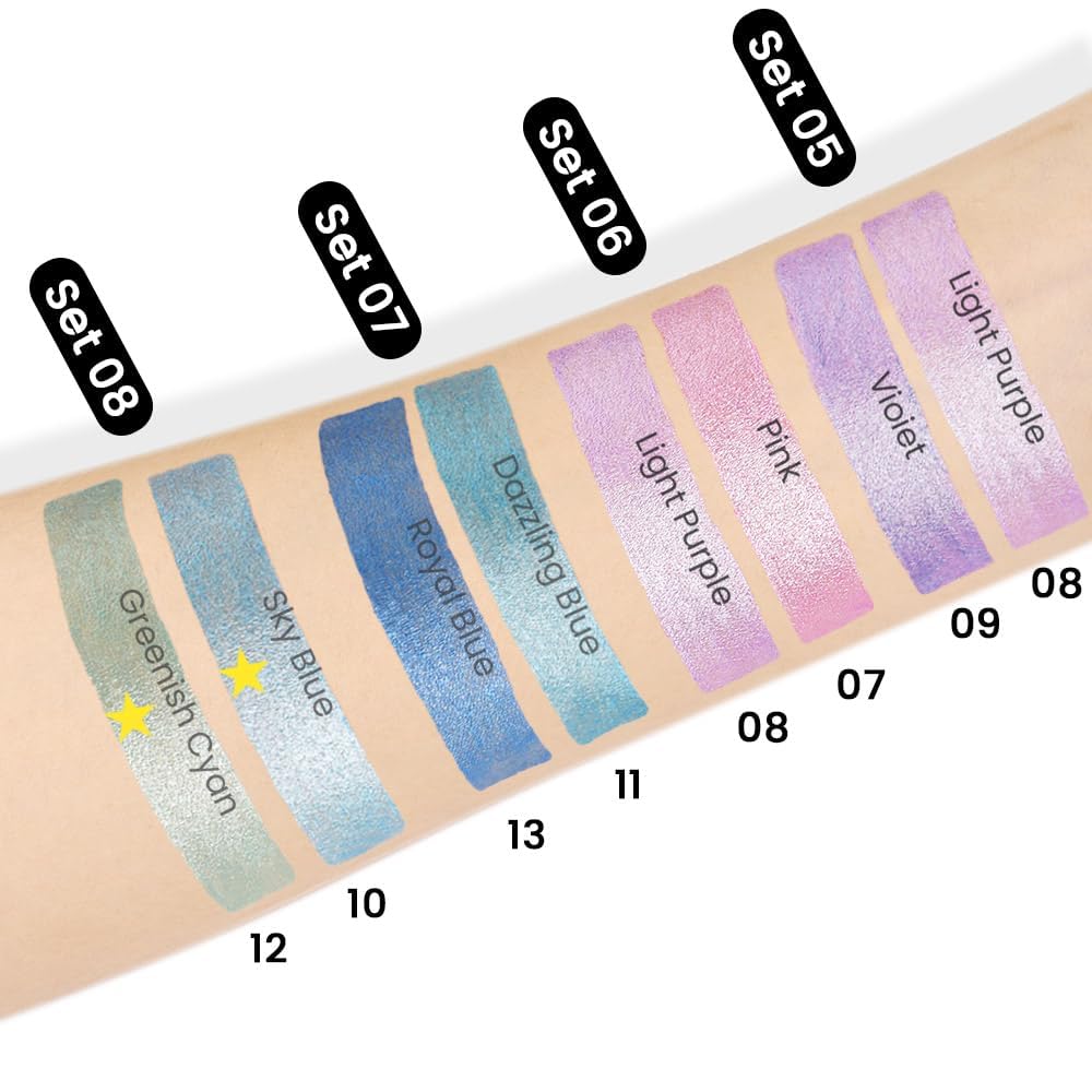 evpct 2Pcs Cream Eyeshadow Sticks Set for Eyes Sky Blue & Greenish Cyan Shimmer Eye Crayon Shadow Brightener Stick Pencil Pen Bulk sombras en crema para ojos 10+12