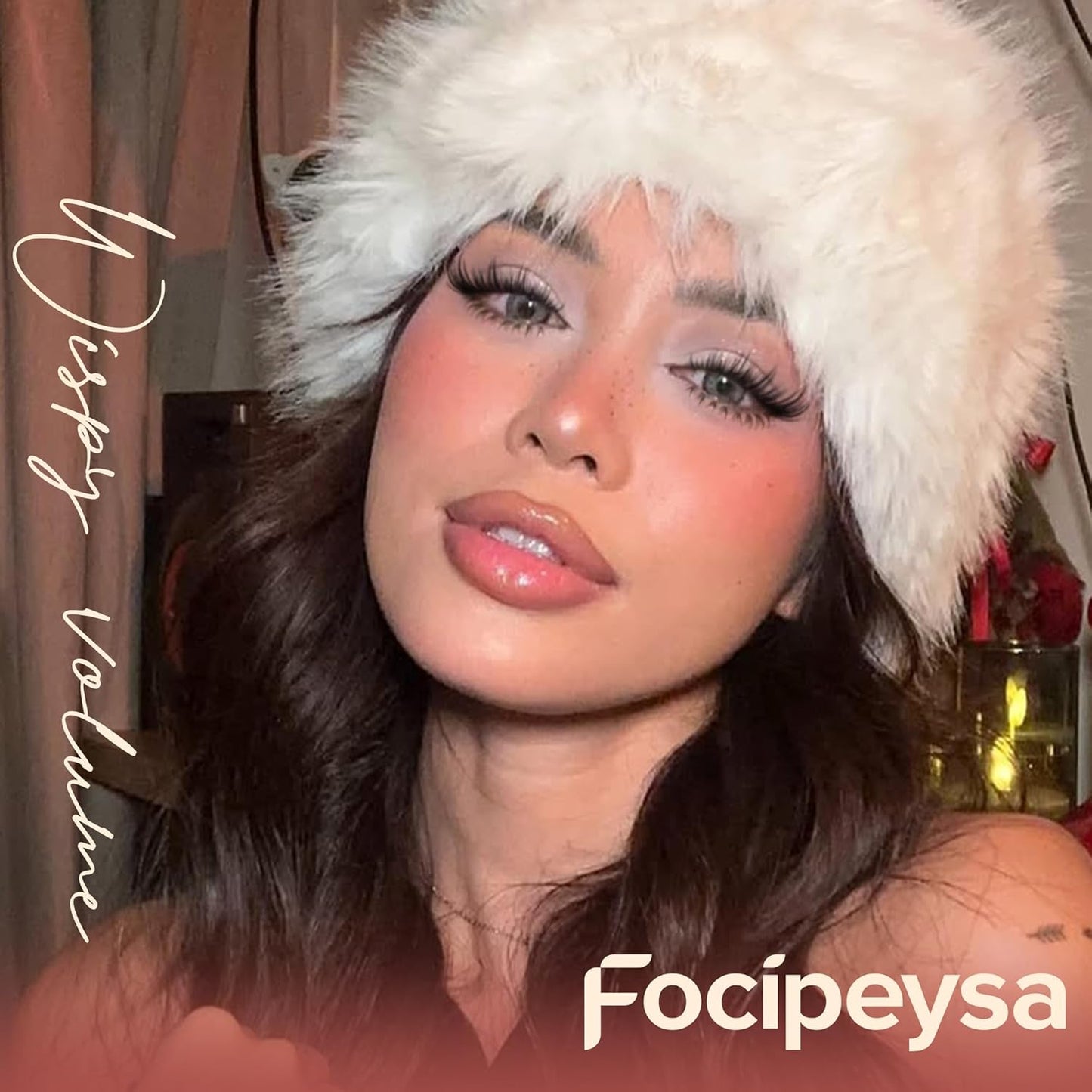 Focipeysa Volume Lash Clusters Wispy Eyelashes Extensions 10-16mm Cluster Lash Extensions C-Curl Lashes Extensions with Bottom Lashes Salon Effect Individual Eyelash DIY Eyelashes Clusters at Home