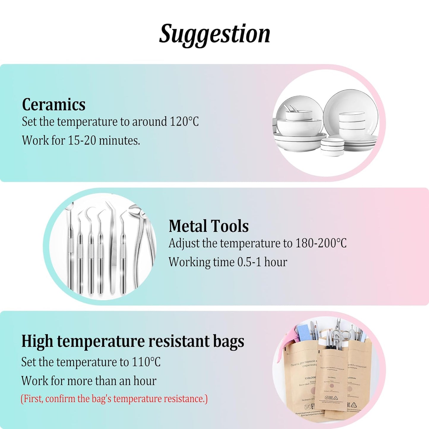 High Temperature Sterilizer, Large Capacity Dry Heat Stainless Steel Sterilizer with Temp and Timer Control, Max timing 60min, Max temperature 250℃ (482℉), With Stainless Trays, 110V power