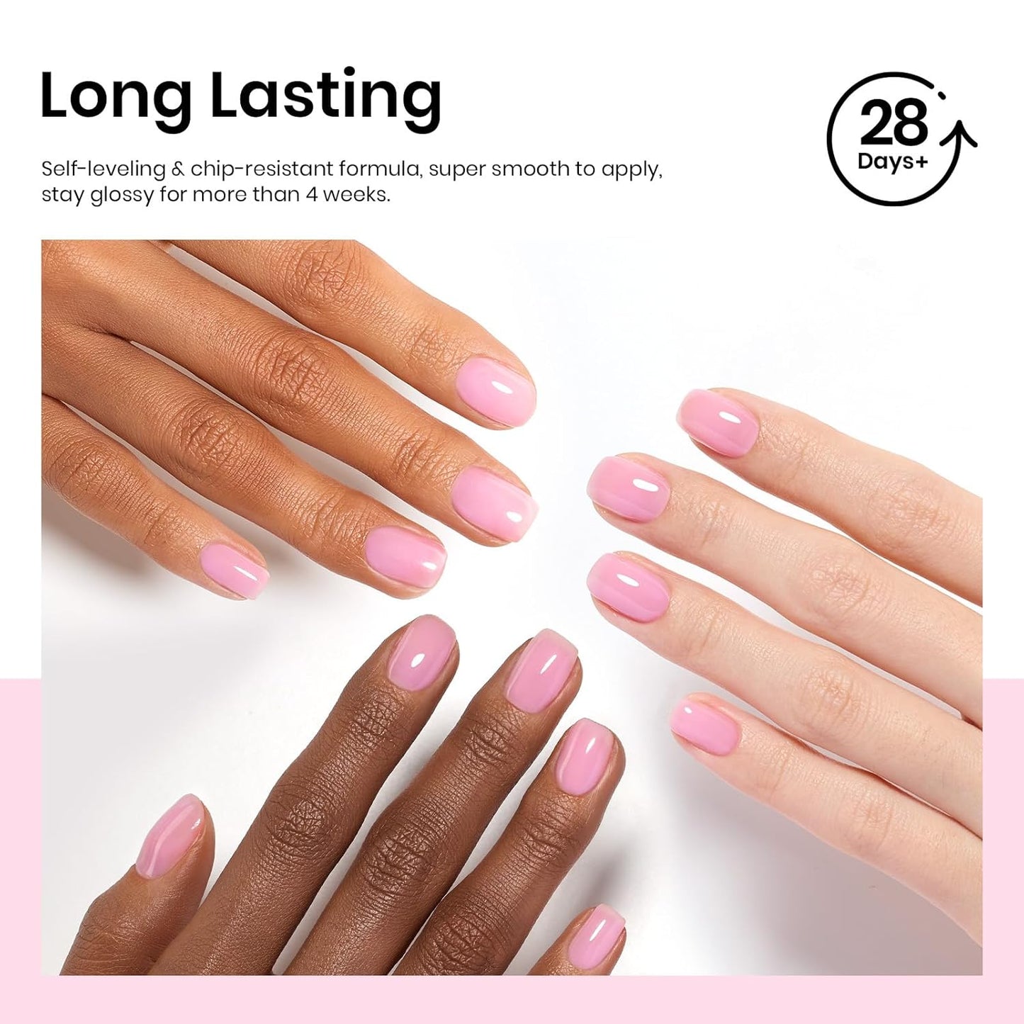 Beetles Jelly Pink Gel Nail Polish, 15ML Baby Pink Sheer Clear Jelly Spring Summer Gel Polish Bubblegum Theme Glaze Long Lasting Soak Off UV French Manicure Nail Art Gift for Women