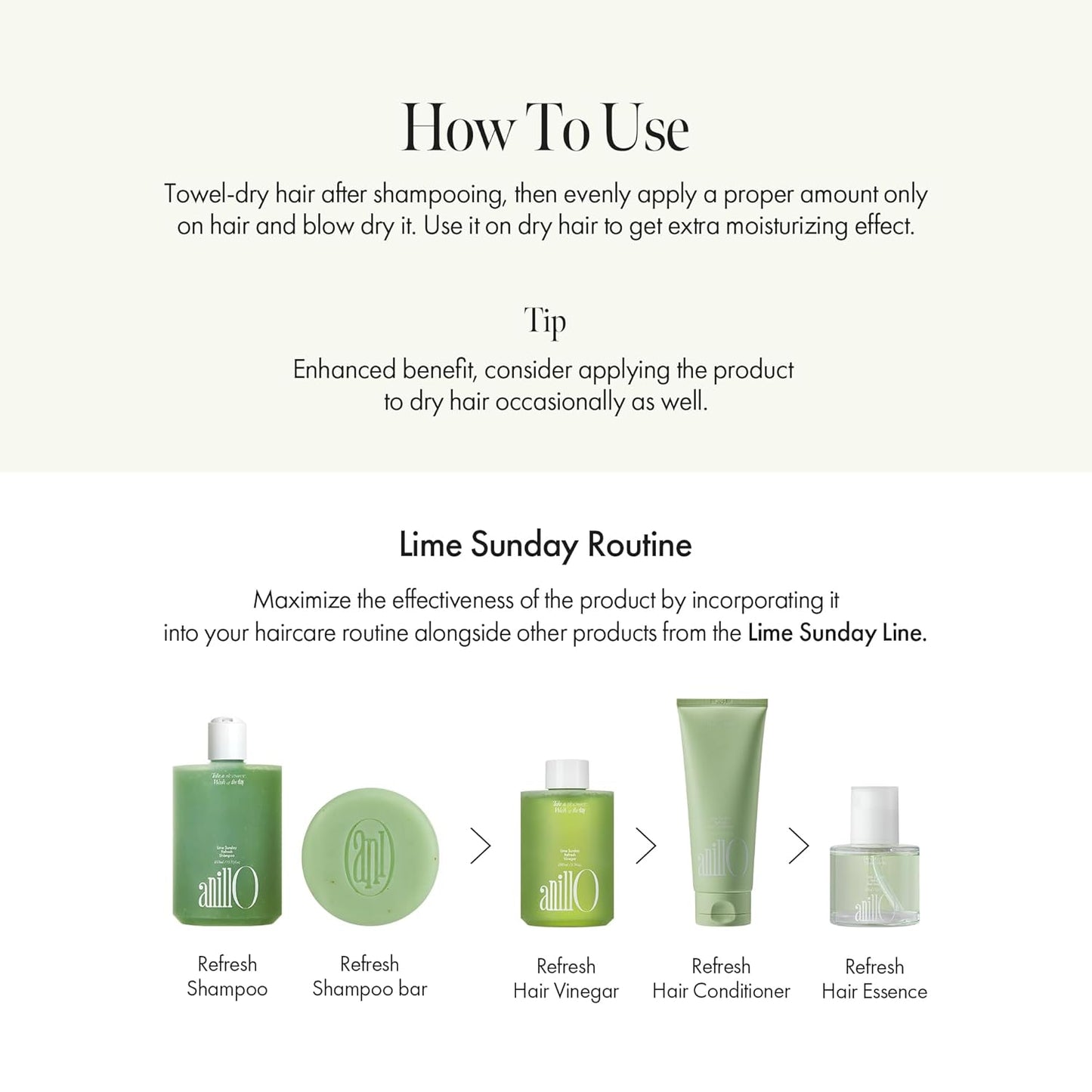 Sunday Refresh Lime Hair Essence with Vitamin C, Tea Tree Leaf Oil, and Green Mint - Enhancing Hair Vitality, Citrus Scent, Paraben-Free (50ml / 1.69 fl. Oz)