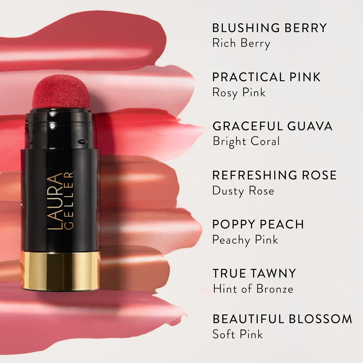 LAURA GELLER NEW YORK Serum Blush Tint, Lightweight Liquid Blush for Cheeks, Weightless Watercolor Sheer Finish, Poppy Peach