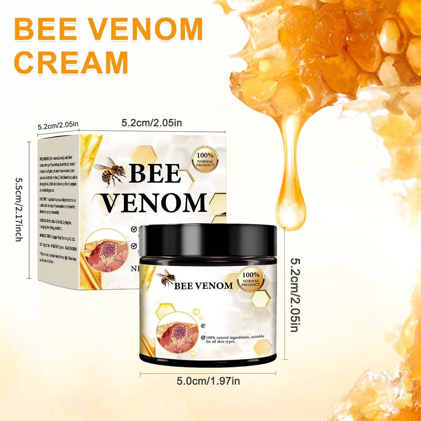 2Pcs Bee Venom Cream, New Professional Bee Venom Repair Cream, Bee Venom Cream for All Parts of The Body