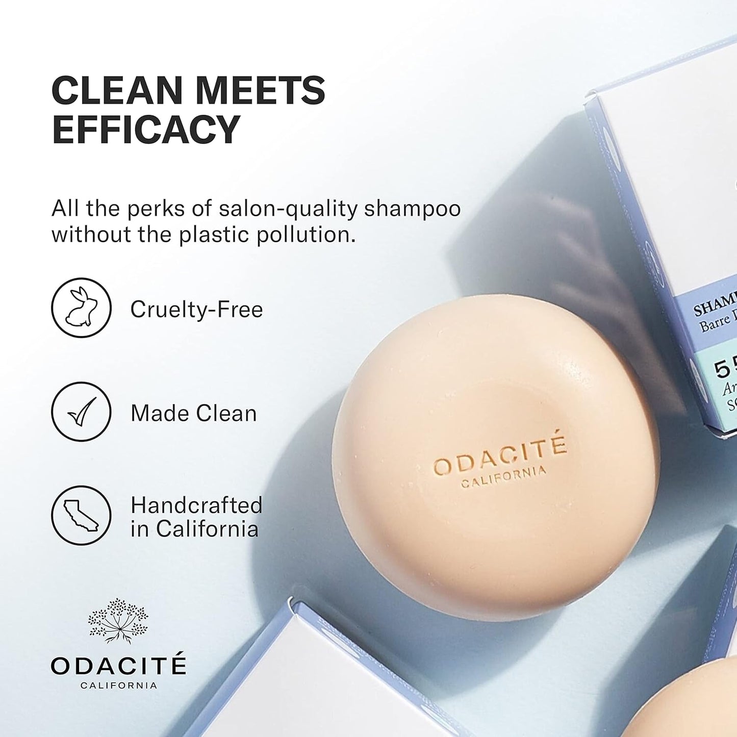 ODACITE Odacité Shampoo Bar for Hair Care - Argan & Coconut 552M Natural Soap Bar - Cleansing Shampoo to Hydrate & Moisturize Skin 3.7Oz