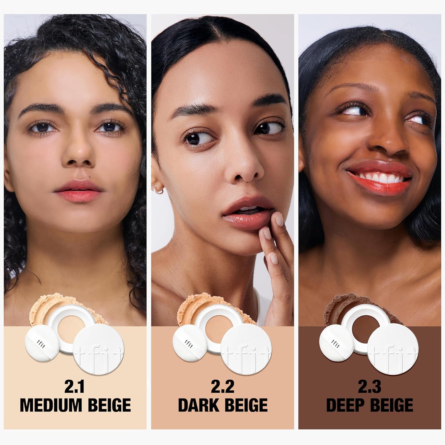 TFIT Translucent Set Finishing Powder - Sebum Control Face Loose Powder, Matte & Silky Finish, Lightweight, Long-lasting, Korean Makeup Setting Powder (2.3 Deep Beige, 0.24 Oz.)