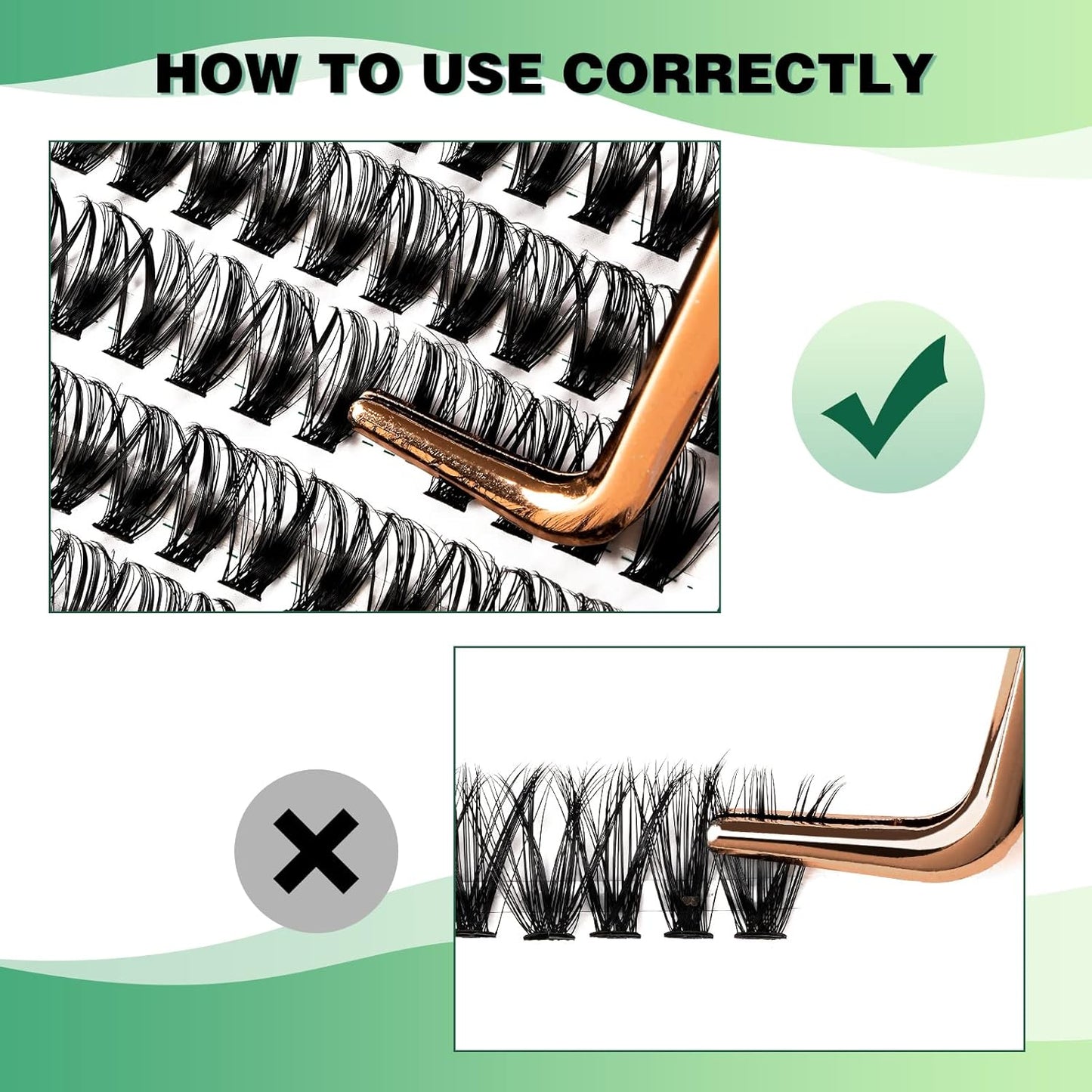 Lash Clusters 300pcs Individual Lashes 40D 0.07D Curl 13mm DIY Eyelash Extension KEYYOU Large Tray Volume Soft&Natural Eyelash Clusters(40D-0.07D,13)