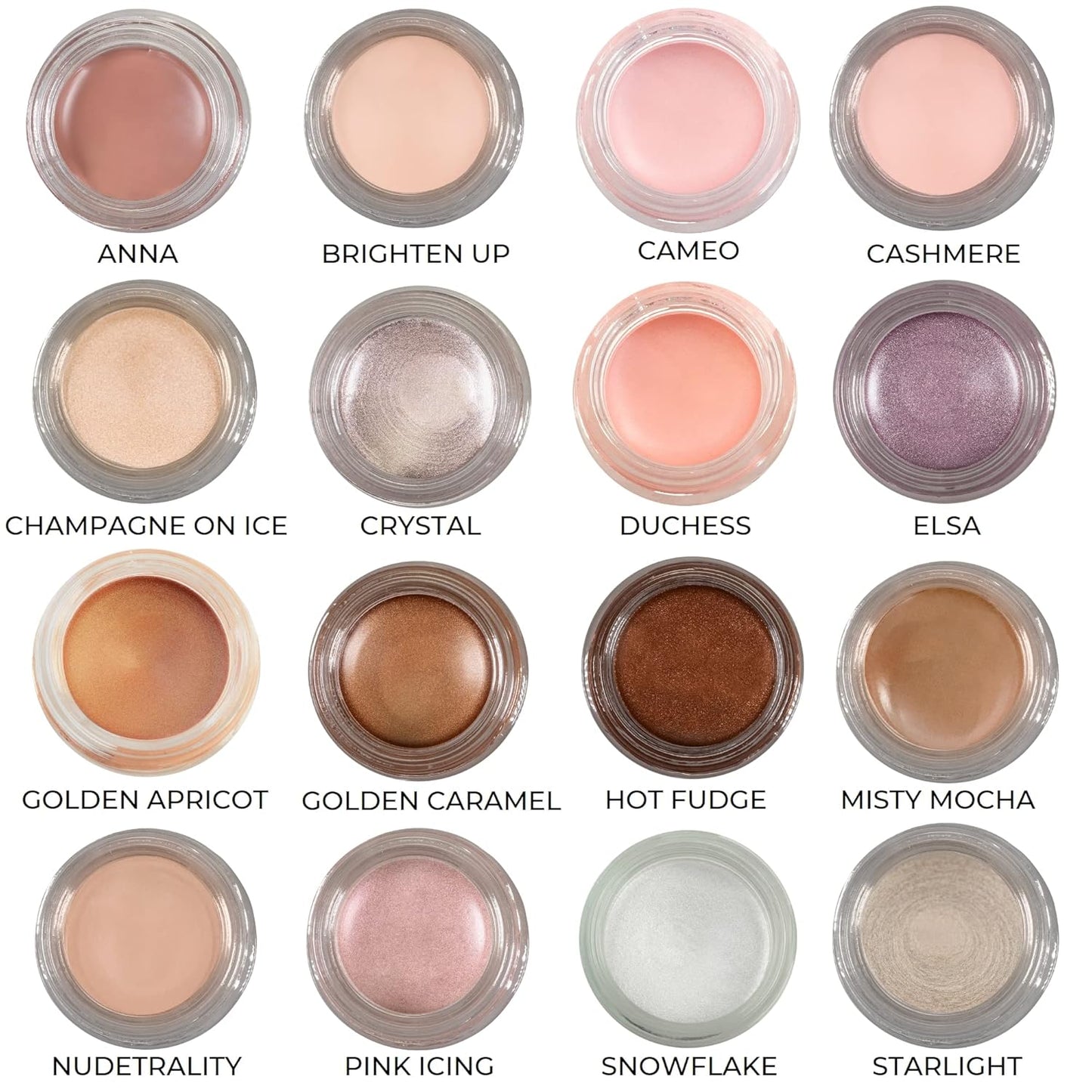 Mommy Makeup Any Wear Creme Eyeshadow - Waterproof, Crease-Proof, Long Lasting, High Pigment, Oil-free - Cream to Powder for Eyes, Cheeks & Lips (Snowflake)