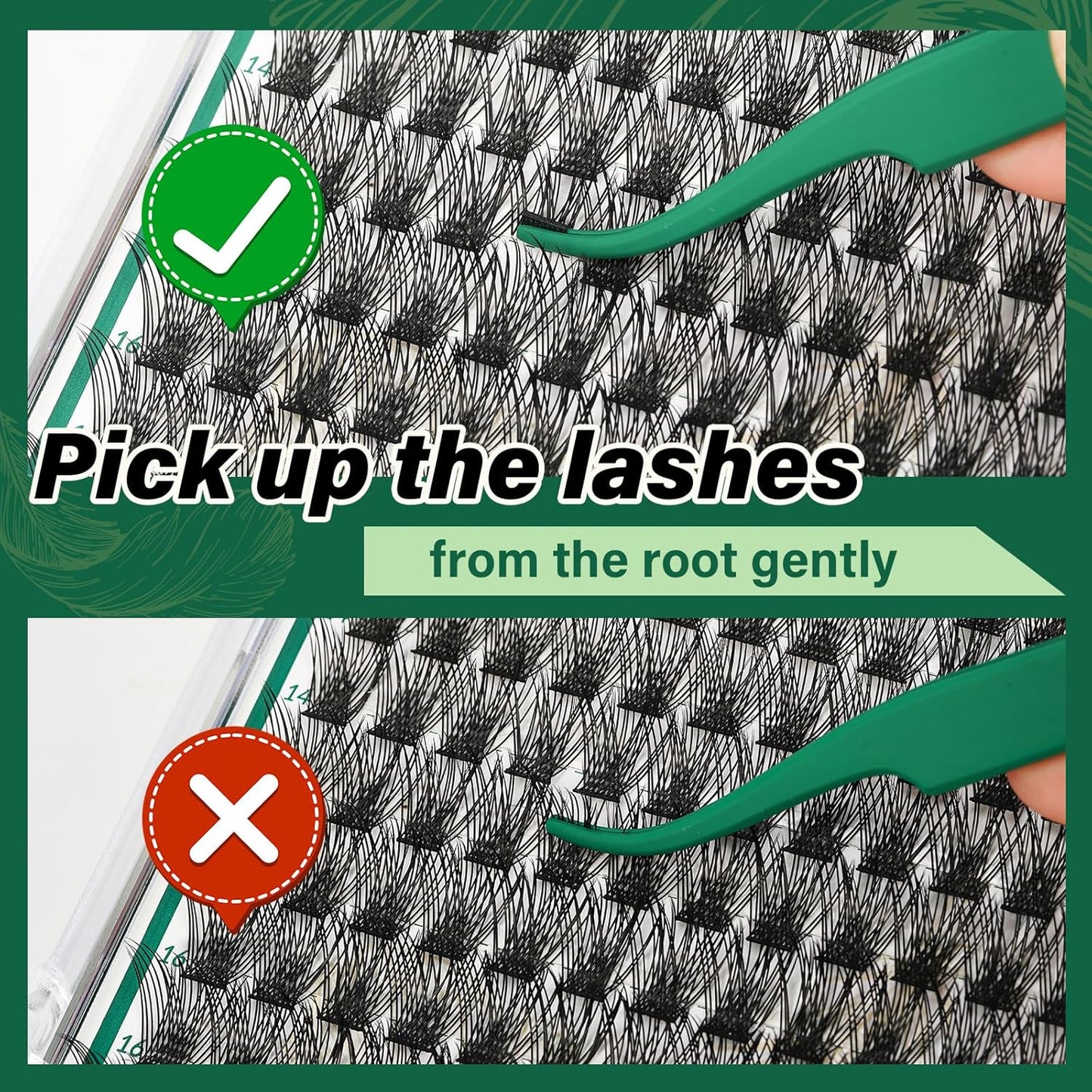 KEYYOU Lash Clusters 144pcs Individual D Curl 10mm Air Touch Cluster Lashes Super Lightweight Soft Wispy Comfortable Easy DIY at Home