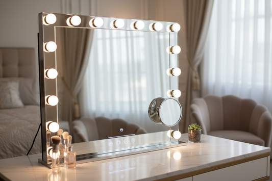 HIEEY Hollywood Makeup Mirror Review: 12 Dimmable Bulbs, 3 Light Modes, 20X Magnifying Mirror & Smart Touch Controls