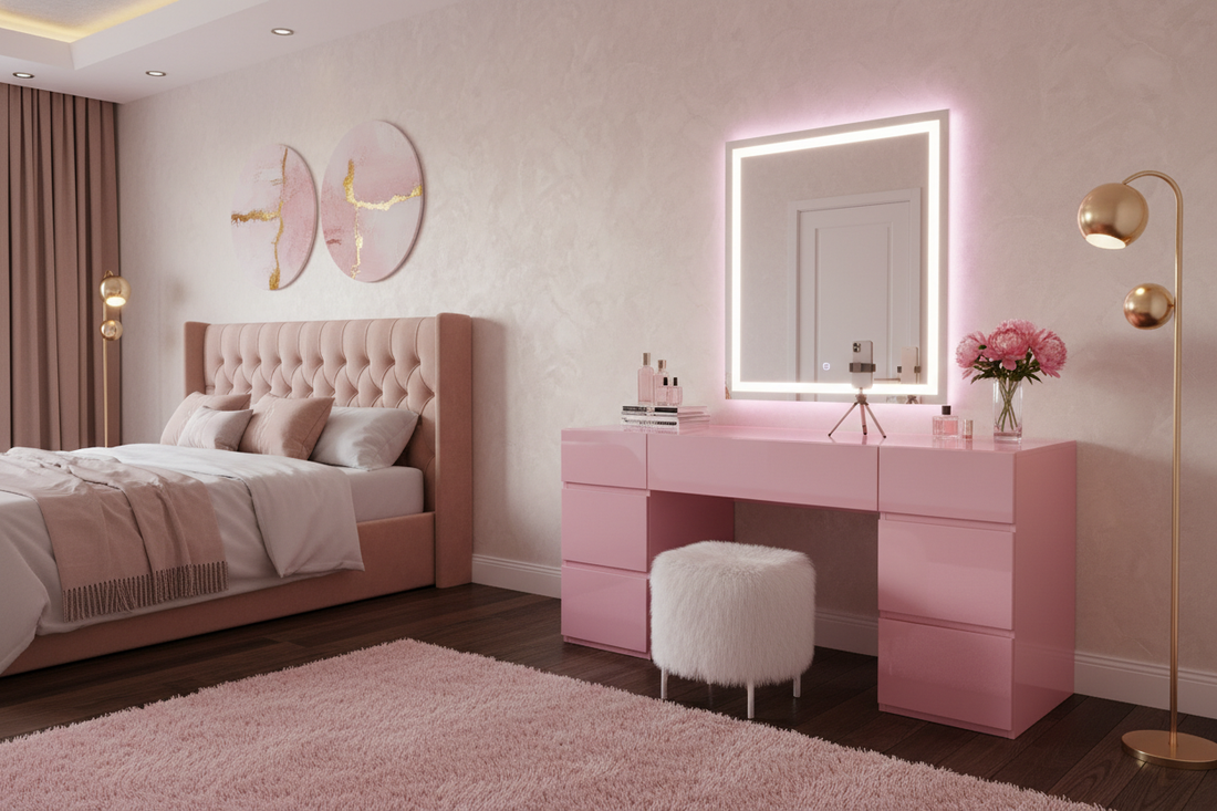 Why the Pink LED Light Vanity Desk Is the Ultimate Bedroom Upgrade in 2025