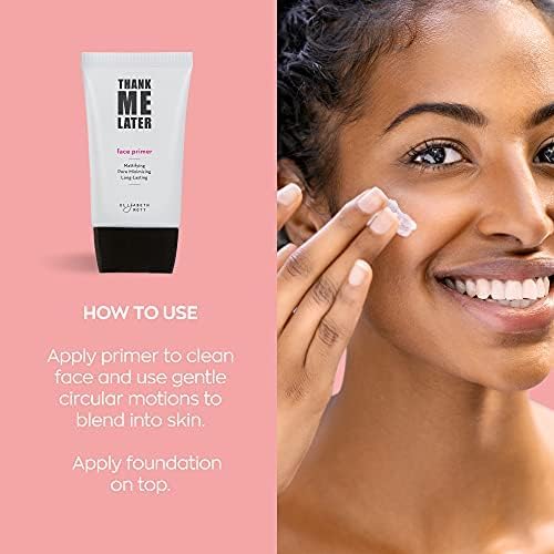 Elizabeth Mott Thank Me Later Face & Eye Primer – Long-Lasting Matte Makeup Base, Pore Minimizer, Oil & Shine Control, Wrinkle Blurring, Crease Prevention, Smooth Finish for All-Day Wear – 10g & 30g