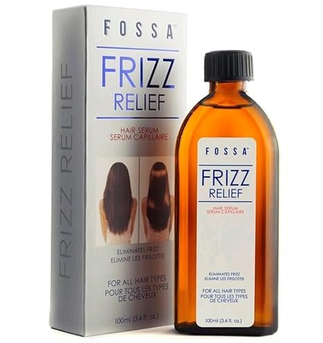 Fossa Beauty Frizz Relief | Lightweight Hair Oil for Frizzy Hair | Paraben & Sulfate Free | Provides Nourishment, Shine, Heat Protection & Increases Elasticity for All Hair Types | 100ml, 3.4 fl. oz.