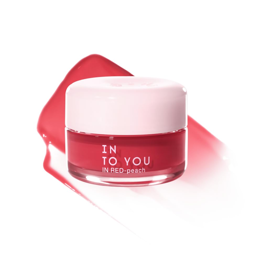 INTO YOU Frozen Glow Lip Balm, Hydrating Lip Gloss, Shine Finish, Nourishing Sheer Tint Pudding Pot with Vitamin E and Seed Oil, Plumping, Moisturizing Lip Makeup, 0.18oz, FB03 Amber Red