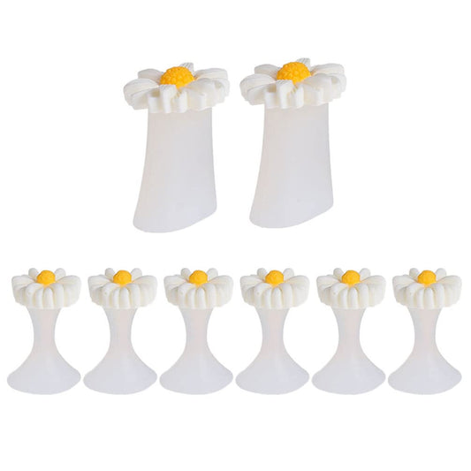 Beaupretty Toe Separator Bunion Corrector 8 Pieces Nail Polish Guards Nail Polish Protector Silicone Flower Shape Toe Spacers Divider Toe Spreader Pedicure Tools Toe Separator Bunion Corrector