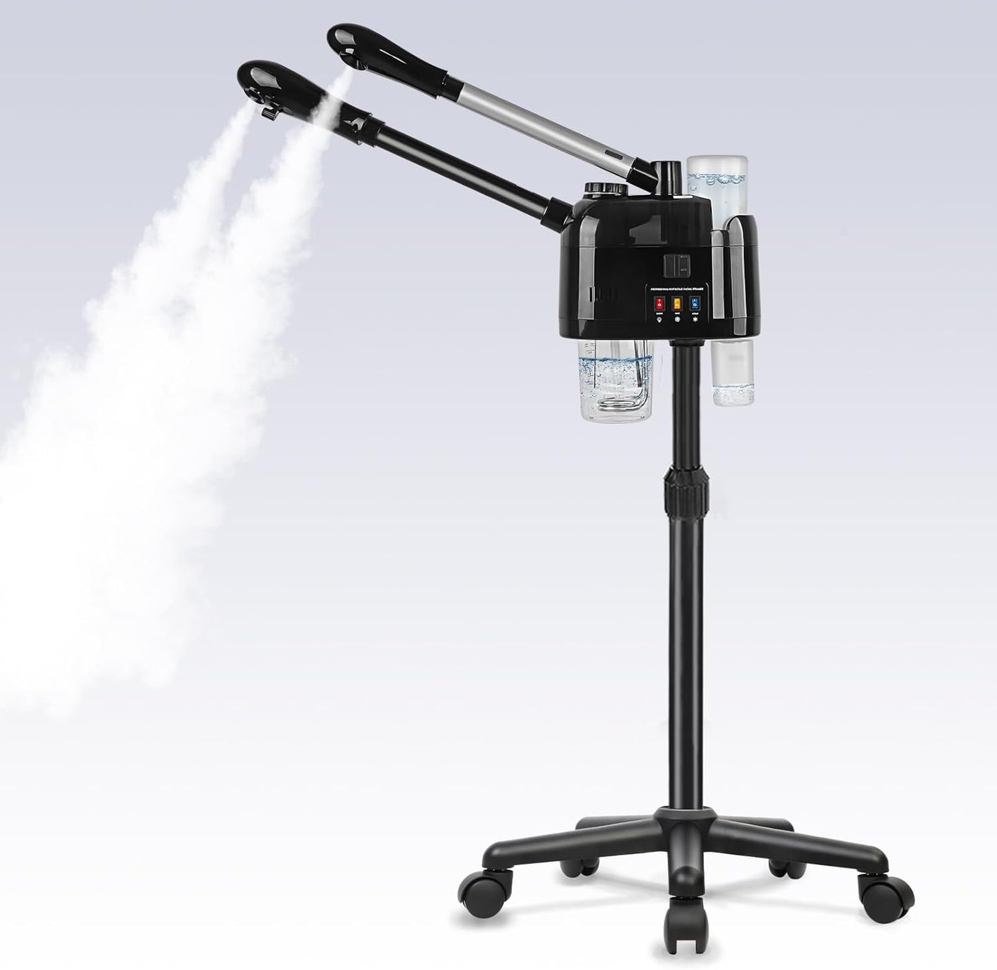Professional Facial Steamer with Hot and Cold Mist Face Steamer with Wheels for Home Use or Beauty Spa Deep Cleansing and Hydration