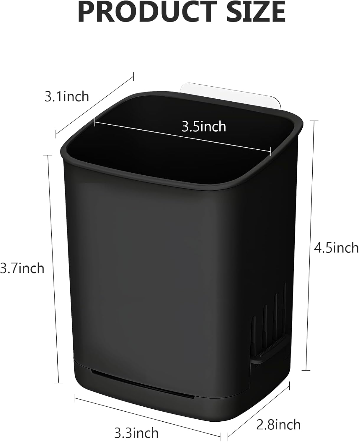 2 Packs Wall Mounted Toothbrush Holders, Self Adhesive Bathroom Toothbrush Wall Holder for Electric Toothbrush, Toothpaste, Razor,Shower Item (Black