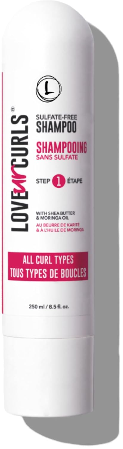 Love Ur Curls Shampoo for Curly, Wavy, Kinky Coily Hair, 8.5 oz - Sulfate Free Gentle, Moisturizing Shampoo - Hair Care Products for Soft, Smooth Curl Definition