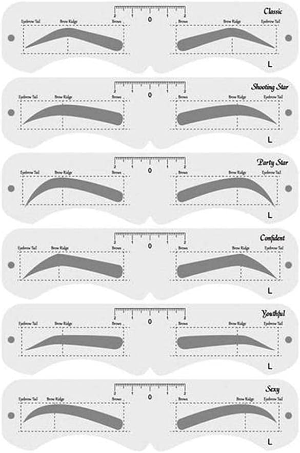 Eyebrow Stencils,Reusable Eye Brow Drawing , DIY Eyebrow Shaping Grooming Template Card Women Beauty Set