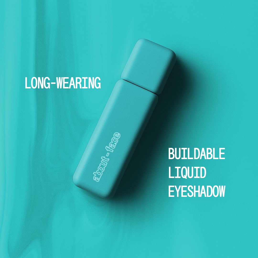 about-face Matte Fluid Eye Paint Replicant – High-Pigment Liquid Eyeshadow, Long-Lasting, No-Budge Matte Finish, Vegan & Cruelty-Free (Aqua)