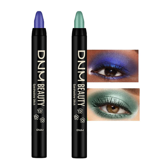 Kaely 2Pcs Cream Eyeshadow Sticks Set for Eyes Waterproof,Blue Shimmer & Green Shimmer Matte Eye shadow Stick Pencil Pen Bulk sombras en crema para ojos 32+34