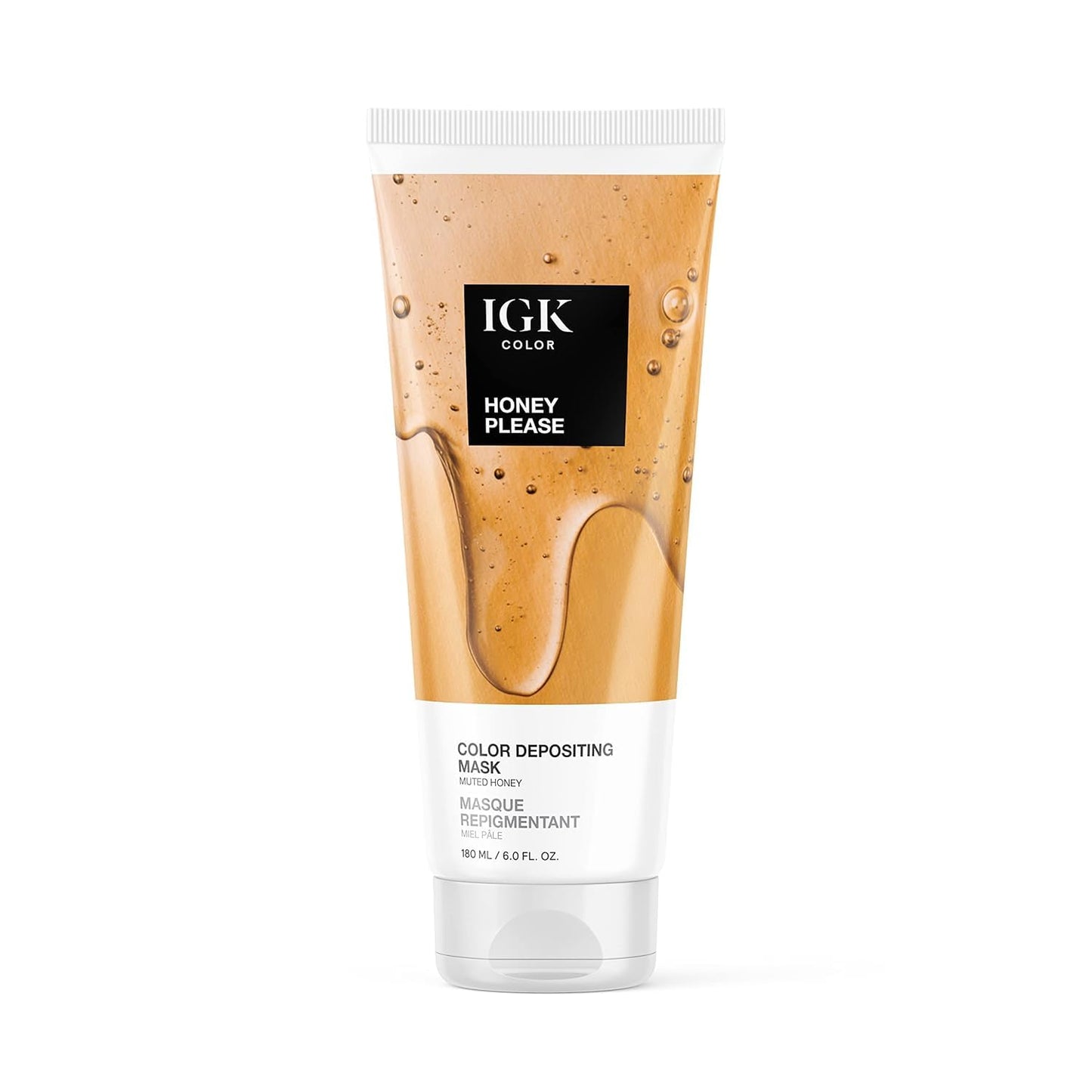 IGK Hair Gloss Toner & Color Depositing Mask | Muted Honey Semi-Permanent | Vegan + Cruelty Free | Honey Please