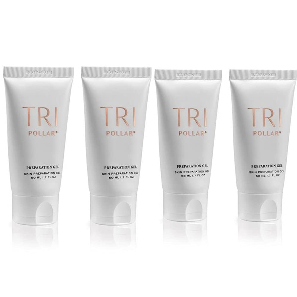 TriPollar Stop Preparation Gel 50ml (X4) - High Radio Frequency Skin Tightening Facial Machine Gel - Professional Home RF Anti-Aging Formula - Compatible with TriPollar Stop Devices - FDA Cleared
