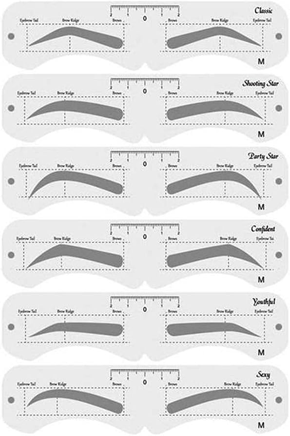 Eyebrow Stencils,Reusable Eye Brow Drawing, DIY Eyebrow Shaping Grooming Template Card Women Beauty Set