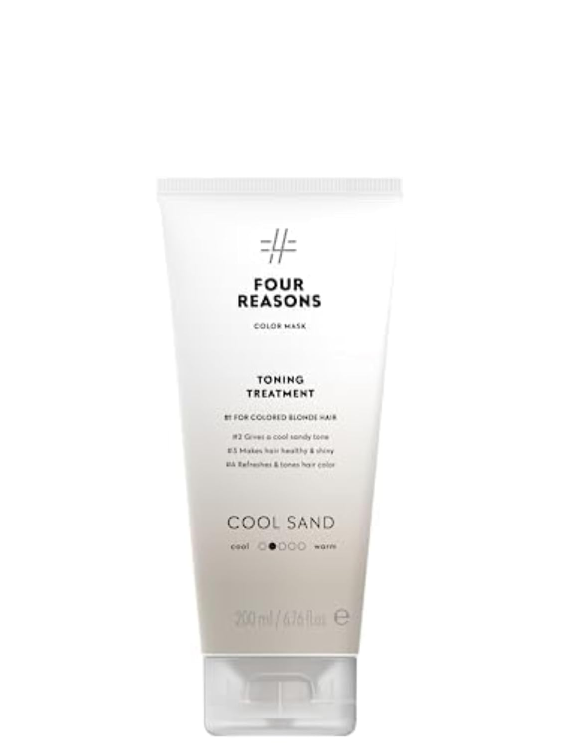 Four Reasons Color Mask – Cool Sand Blonde - (27 Colors) Color Depositing Conditioner, Toning Treatment, Tone & Enhance Color-Treated Hair - Semi Permanent Hair Dye, Vegan and Cruelty-Free, 6.76 fl oz