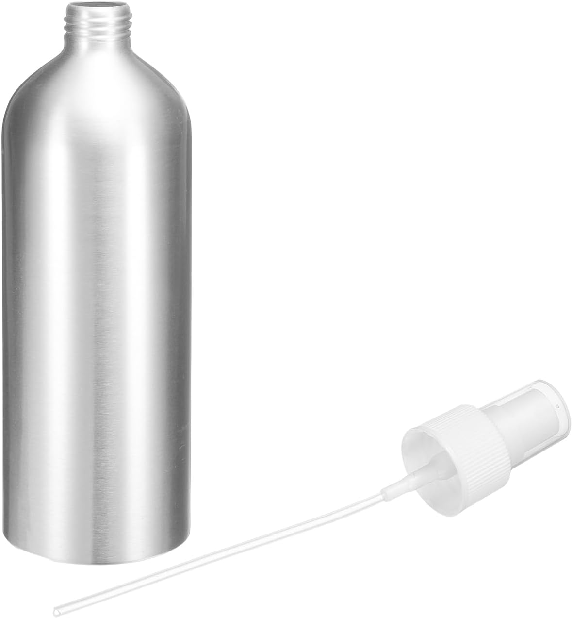 HARFINGTON Aluminum Fine Mist Spray Bottles 500ml/16oz Metal Small Liquid Alcohol Refillable Travel Container with White Plastic Nozzle Cap for Perfume Skincare Cosmetic Storage Bottle