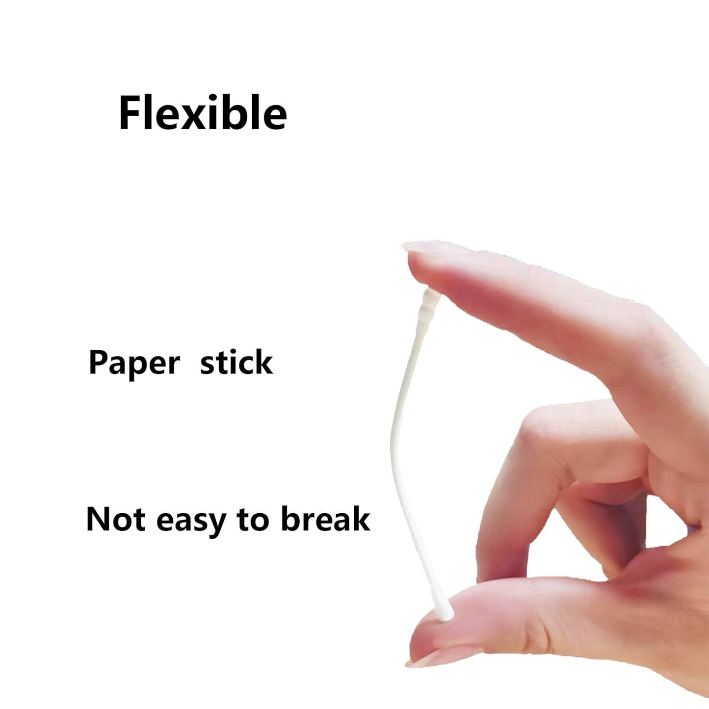 500pcs Mini Cotton Swabs with Paper Stick,Spiral/Round Cotton Bud,Tiny Cotton Head for Personal Care and Cleaning