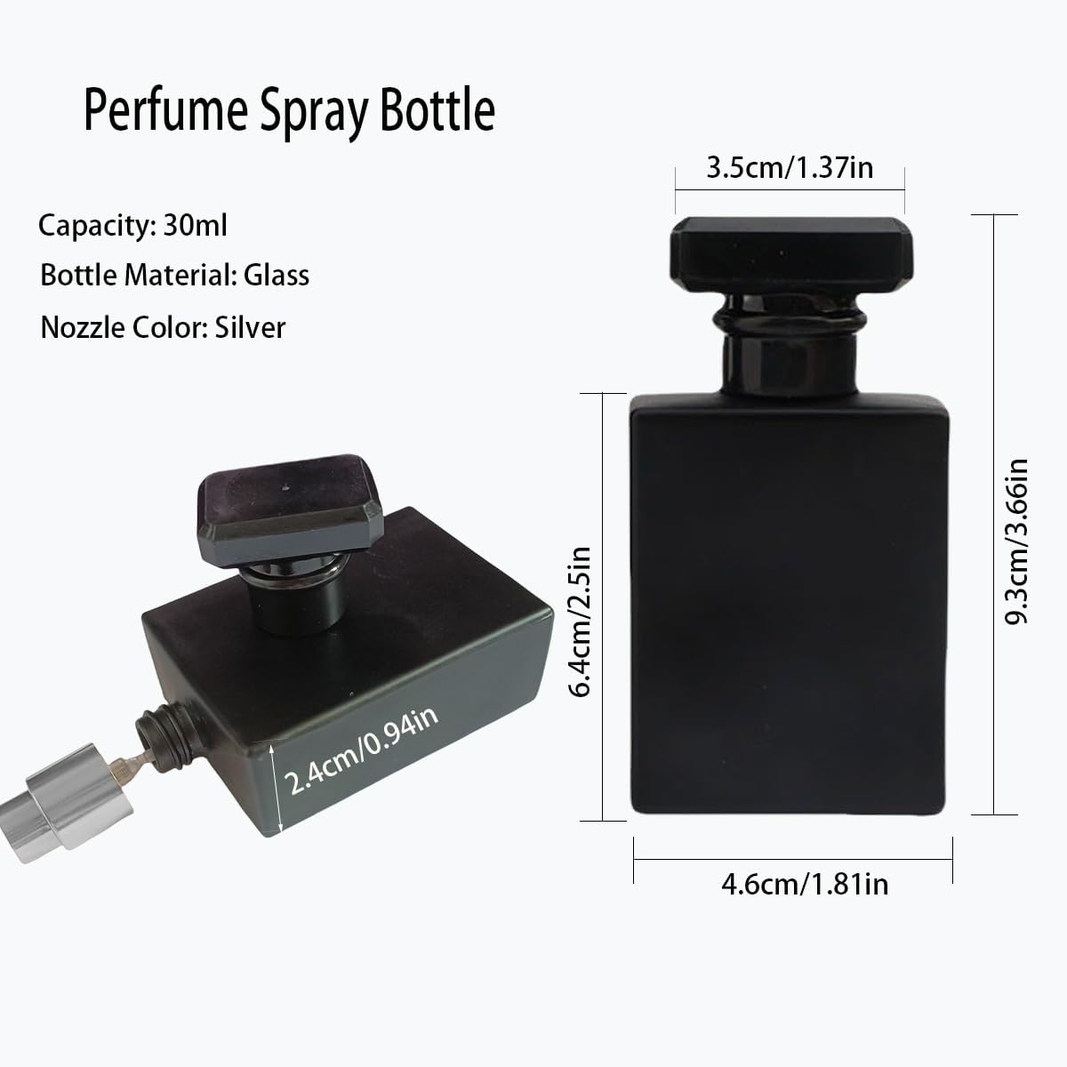 3 Pcs Perfume Bottle Atomizers,1 oz Refillable Fine Mist Sprayer Empty Fragrance Bottles Portable Travel Perfume Dispenser Containers for Essential Oil perfumery(30ml)