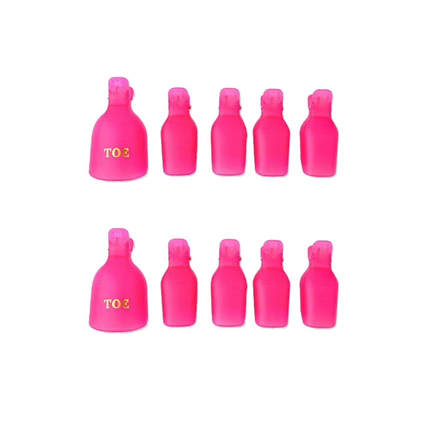 (10 Pcs Pink Toenail) Plastic Acrylic Nail Art Soak Off Cap Clip UV Gel Polish Remover Wrap Tool Gel Nail Polish Remover Clips for Fingernail Removal Soak Off Clips Wrap Cleaner Cap Clip