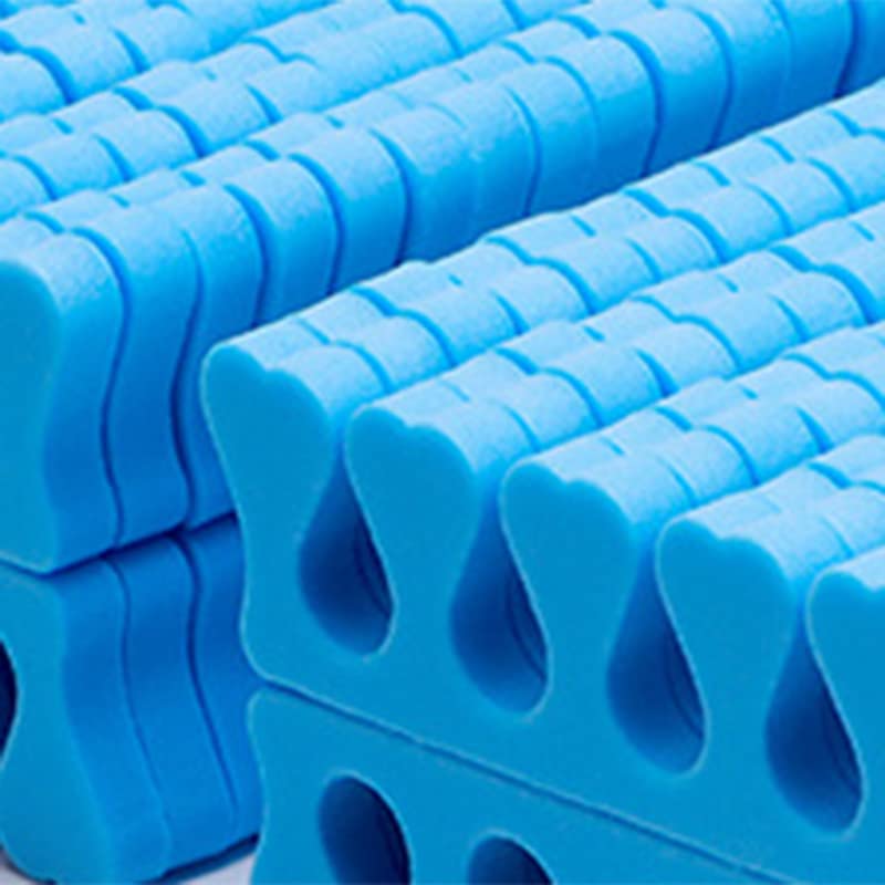 100PCS Sponge Toe Separator, Soft Toe Spreader Nail Art Finger Separator Divider Spacer Manicure Pedicure Tool for Nail Polish (Blue)