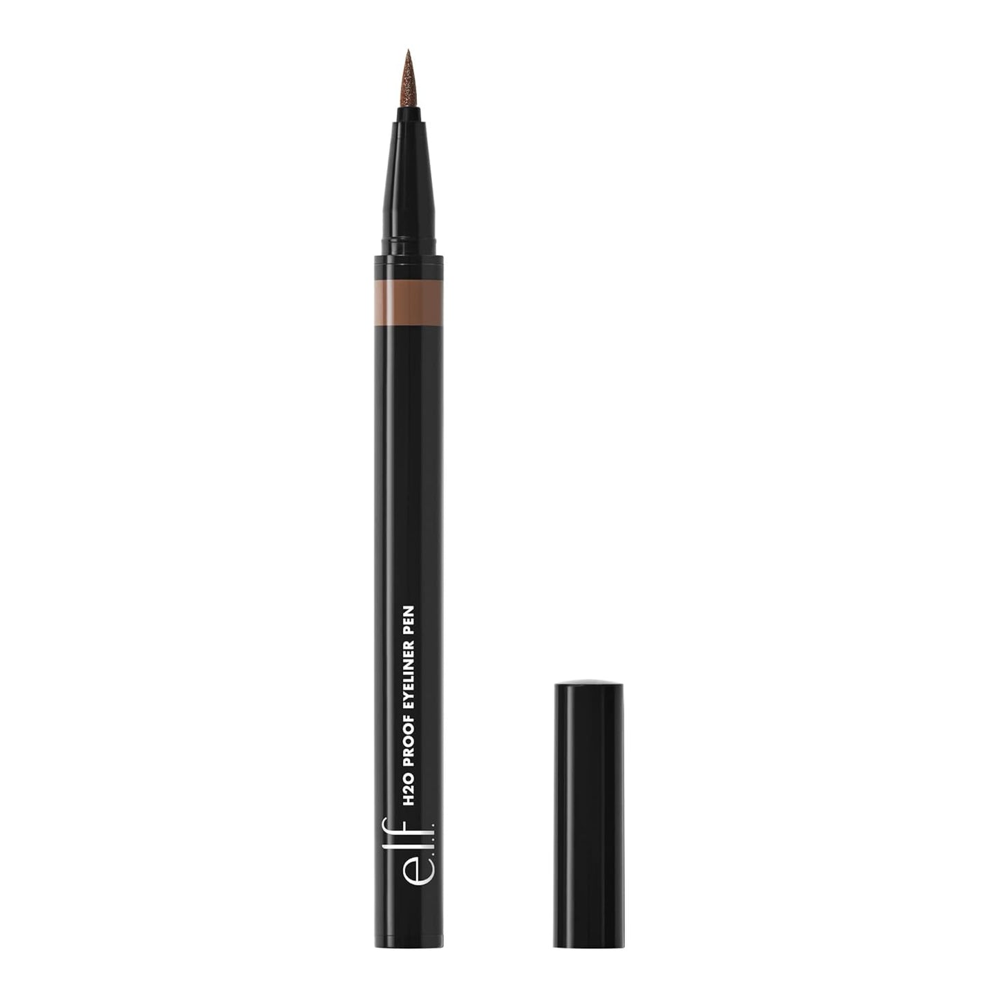 e.l.f. H2O Proof Eyeliner Pen, Felt Tip, Waterproof, Long-Lasting, High-Pigmented Liner For Bold Looks, Vegan & Cruelty-Free, Deep Brown