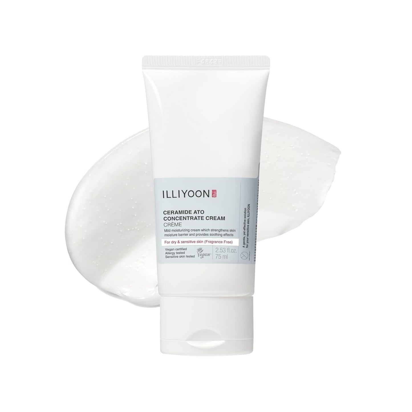 Illiyoon Ceramide Ato Concentrate Cream | Moisturizer for Dry & Sensitive Skin, 100hr Lasting Hydration, For Face & Body, Gentle for Infants, Moisture Barrier Repair, Vegan Certified, 2.53 fl.oz.