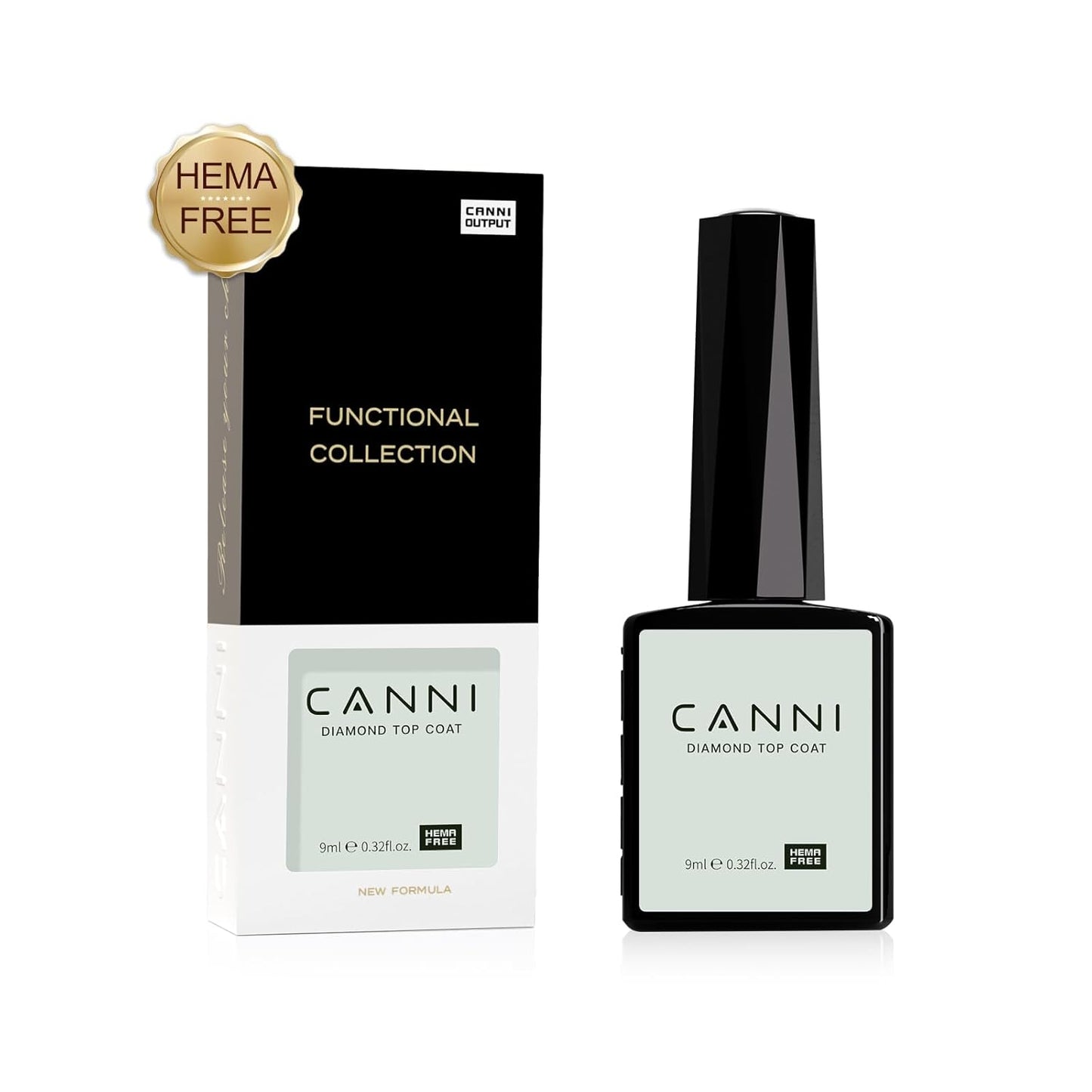 CANNI Top Coat Gel Nail Polish, High Gloss Soak Off U V Gel Nail Top Coat For French Nail Manicure Salon DIY