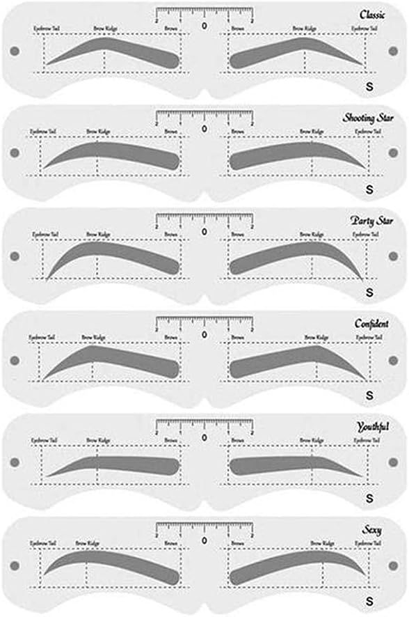Eyebrow Stencils,Reusable Eye Brow Drawing, DIY Eyebrow Shaping Grooming Template Card Women Beauty Set