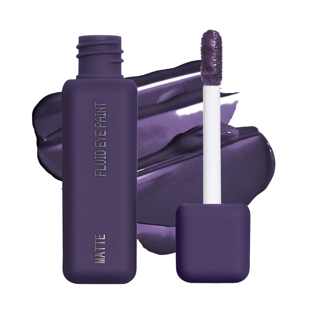 about-face Matte Fluid Eye Paint Infinity – High-Pigment Liquid Eyeshadow, Long-Lasting, No-Budge Matte Finish, Vegan & Cruelty-Free (Rich Eggplant)