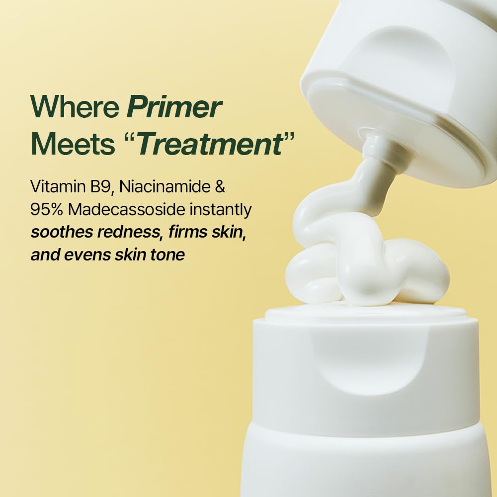 NDP Vitamin B9 Tone-up Cream, Silicone Free Face Primer for Pore Minimizing, 95% Pure Cica Extract, Breathable Skin Formula, Glass Skin & Lightweight, V-Cream Clean K-Beauty (65ml / 2.19 Fl Oz)