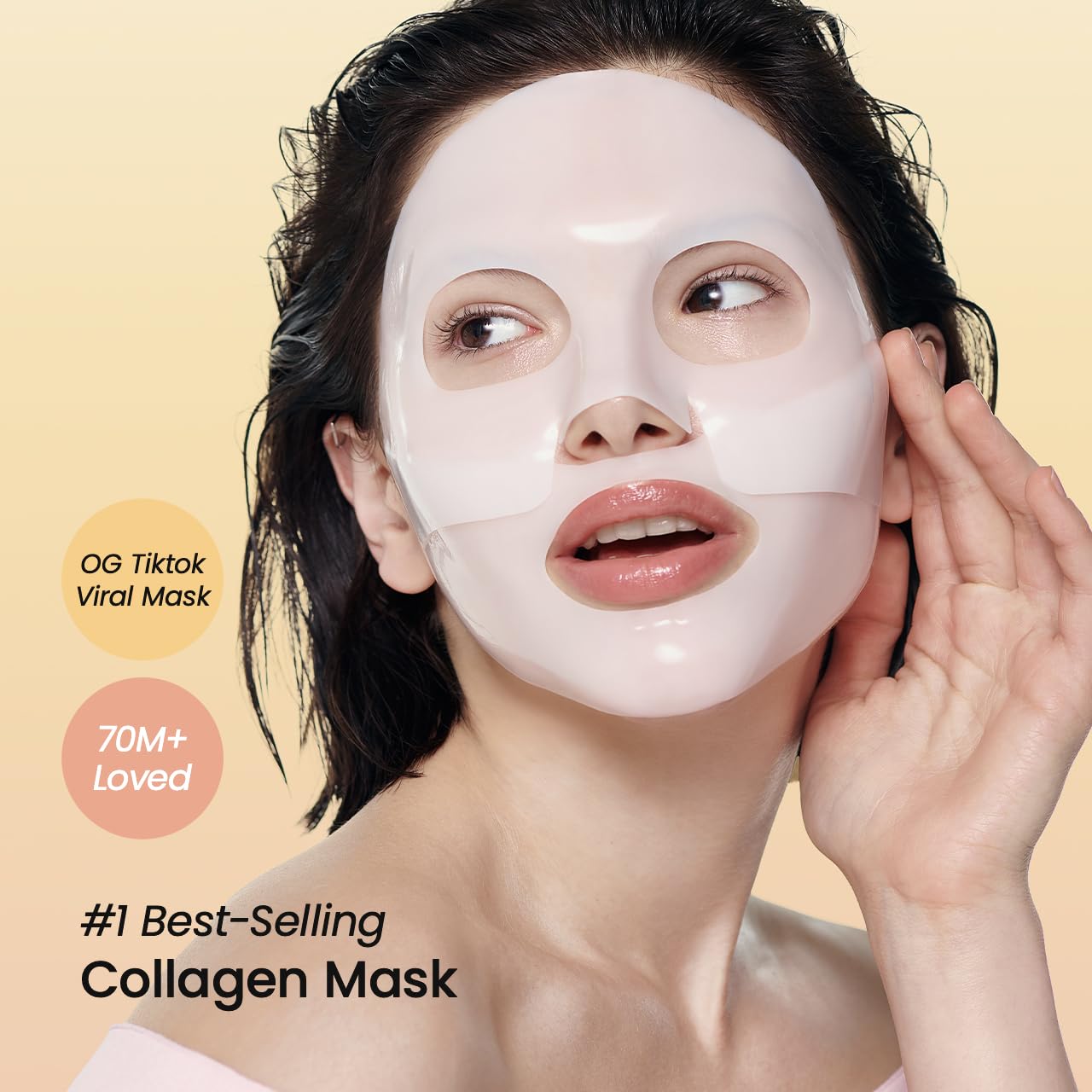 BIODANCE Bio-Collagen Real Deep Mask, Hydrating Overnight Hydrogel Mask, Pore Minimizing, Elasticity Improvement, Korean Skincare | 1.19oz(34g) x 4ea