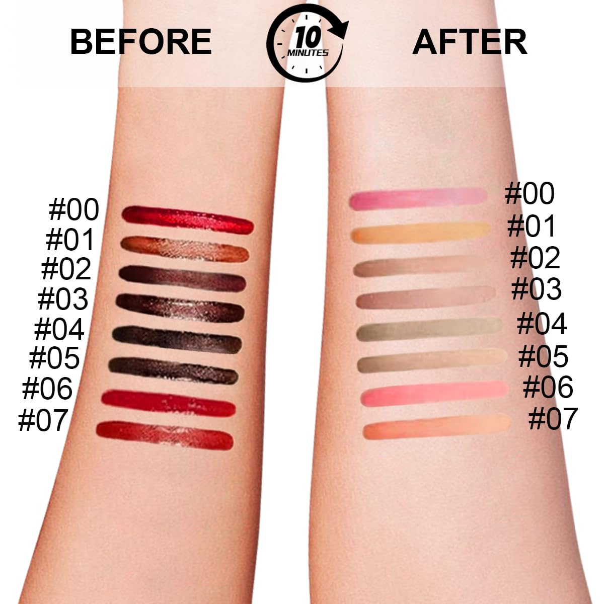 Peel Off Lip Liner Stains for Women, Long Lasting Waterproof Matte Finish Lip Tint Stains with Tweezer Kit, Transfer Proof, Easy to Use, Peel Off Liquid Lipstick for All Skin Types, #3 Red Brown