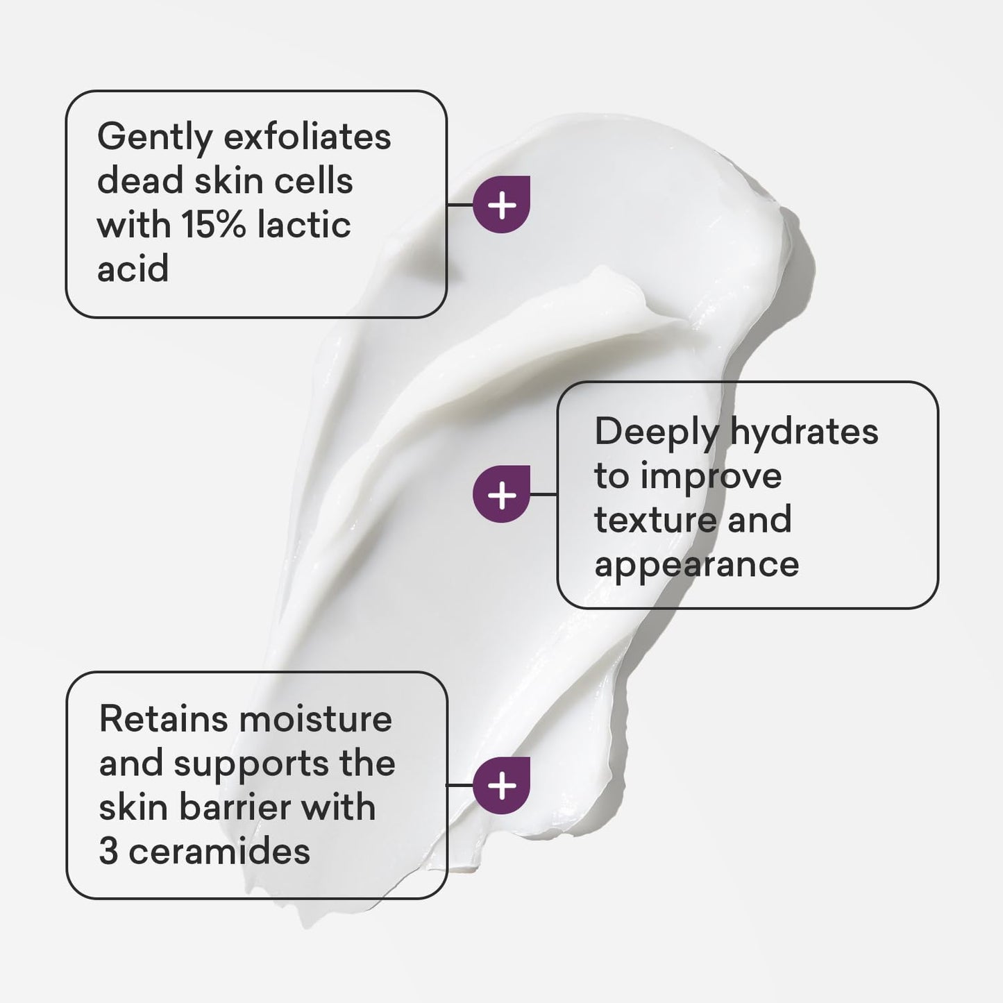 AmLactin Crepe Firming Cream - 12 oz Body Cream with 15% Lactic Acid - Exfoliator and Moisturizer for Crepey, Dry Skin (Packaging May Vary)